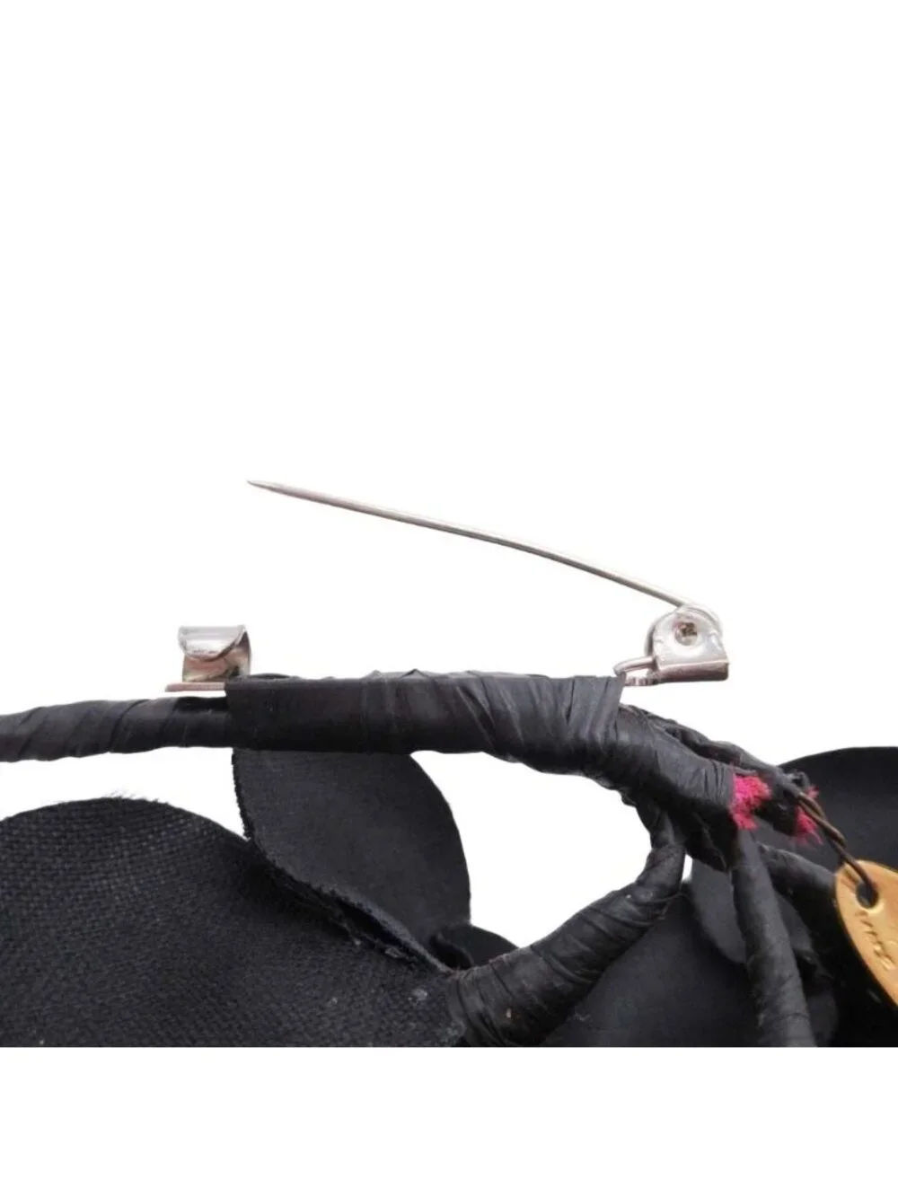 Chanel Triple Camellia Corsage Pin Brooch Formal Black - Picture 5 of 6